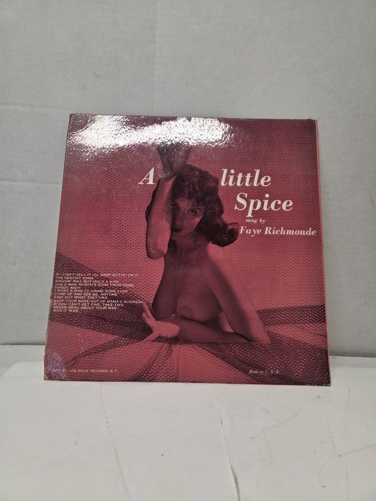 A Little Spice Sung By Faye Richmonde Vinyl Disc