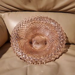 Antique Pink Miss America Depression Glass Roll Top Bowl