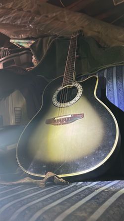 Ovation acoustic electric early 1970s round back body