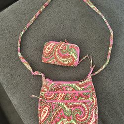 Vera Bradley Crossbody purse and Matching Wallet