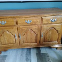 Solid Wood Vintage Dresser / Buffet Cabinet 