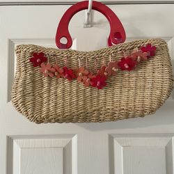 Women’s Pink Floral Top Handle Handbag Bohemian Style 