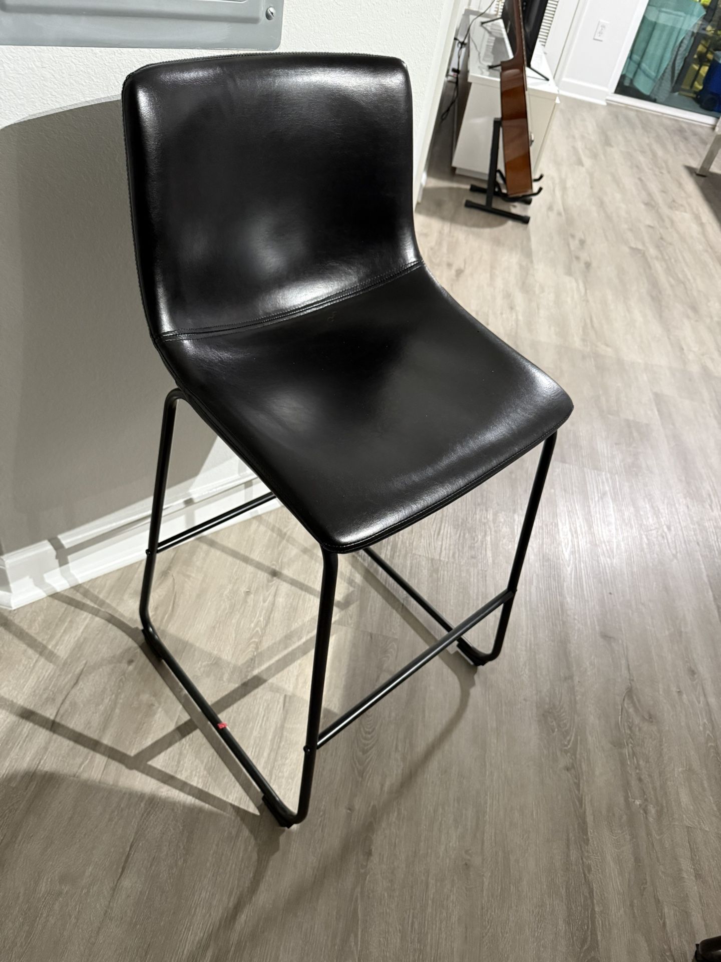 Waleaf 26” Bar Stools – Set of 2 (Black, Brand New)