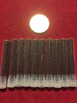 10 tubes of copper micro beads nail art