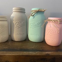 Handpainted Mason Jars