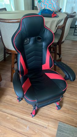 Red/Black Office, Gaming Swivel Roll Away Chair Also Reclines