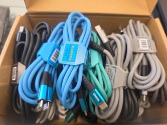 Type c to type c box of 25 cables assorted colors  by Warner