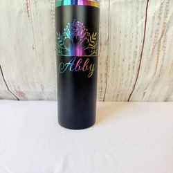 Personalized Engraved Tumblers | Custom Name Cups | Laser Engraved Gift | 20 oz Skinny Tumbler