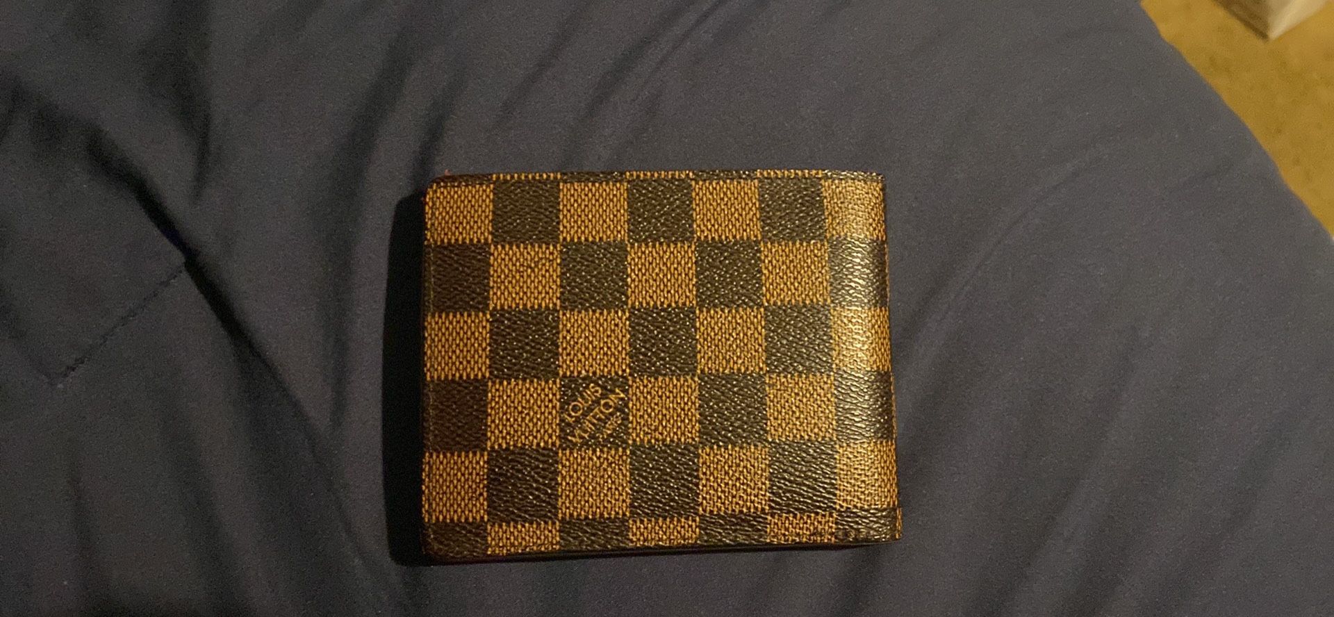 LV  checkered wallet