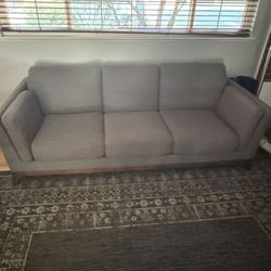Grey Boucle Article Ceni Mid Century Modern Couch  $200 OBO