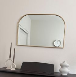 Rounded Top Gold Mirror