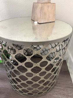 Side table and lamp