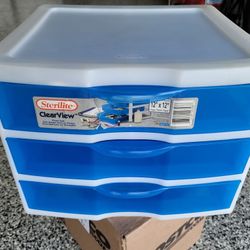 Sterilite Clearview 3 Drawer Storage Container