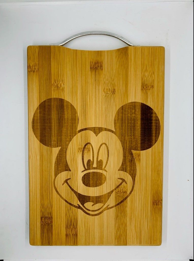 Mickey Mouse Laser Engraved Bamboo  Cutting Board 