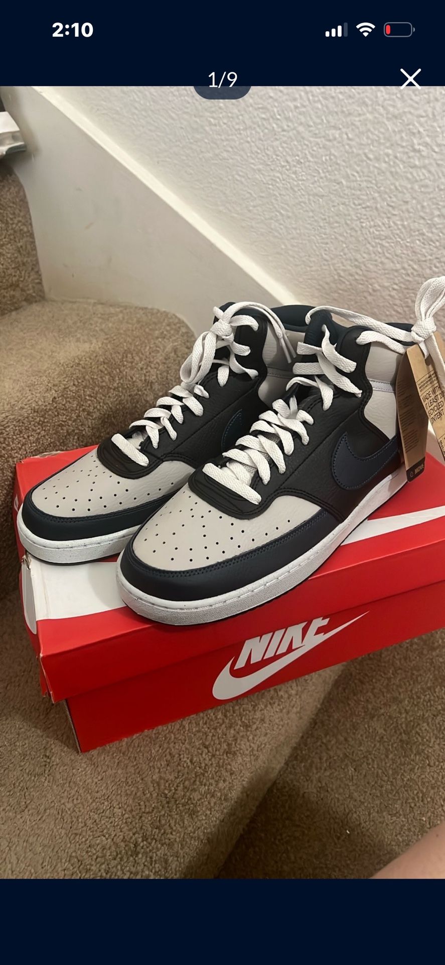 MENS NIKE COURT VISION MID SHOES SZ 10.5 OR 11 NEW
