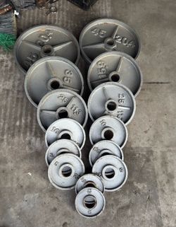 Olympic Weights plates 255lbs total