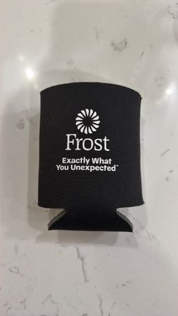 Black Frost bank soda koozie
