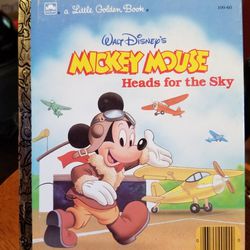 Little Golden Book #100-60 Disney's Mickey Mouse Heads for the Sky, 1987