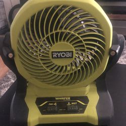 Ryobi Whisper Series 7.5 Bucket Top Misting Fan