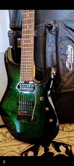 Sterling John Petrucci 7 Strings Signature, 24 Frets, Locking Tuners, Performer In Great Shape, Awesomely Cool + Original Gig Bag; Best $ Or Trade +$