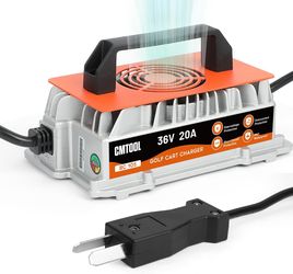 Cmtool 36 Volt Golf Cart Battery Charger, 36V 20A Charger for EZGO/Yamaha/Club C