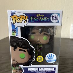 EXCLUSIVE GLOW IN DARK Bruno Madrigal Encanto Funko Pop #1150 Disney Movies