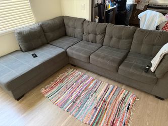 Gray Fabric Sectional Sofa