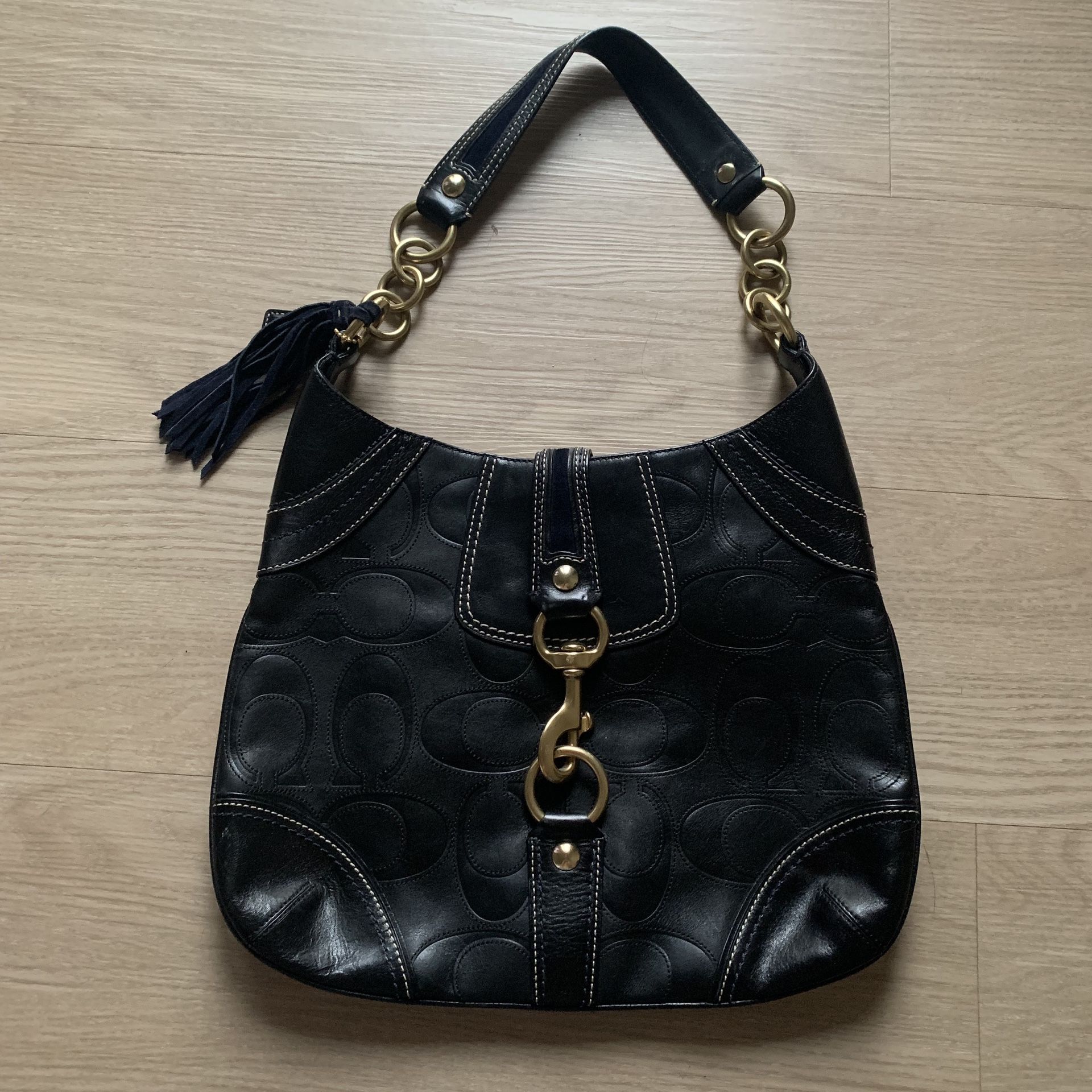 Limited Edition Black Coach Hobo Shoulder Bag