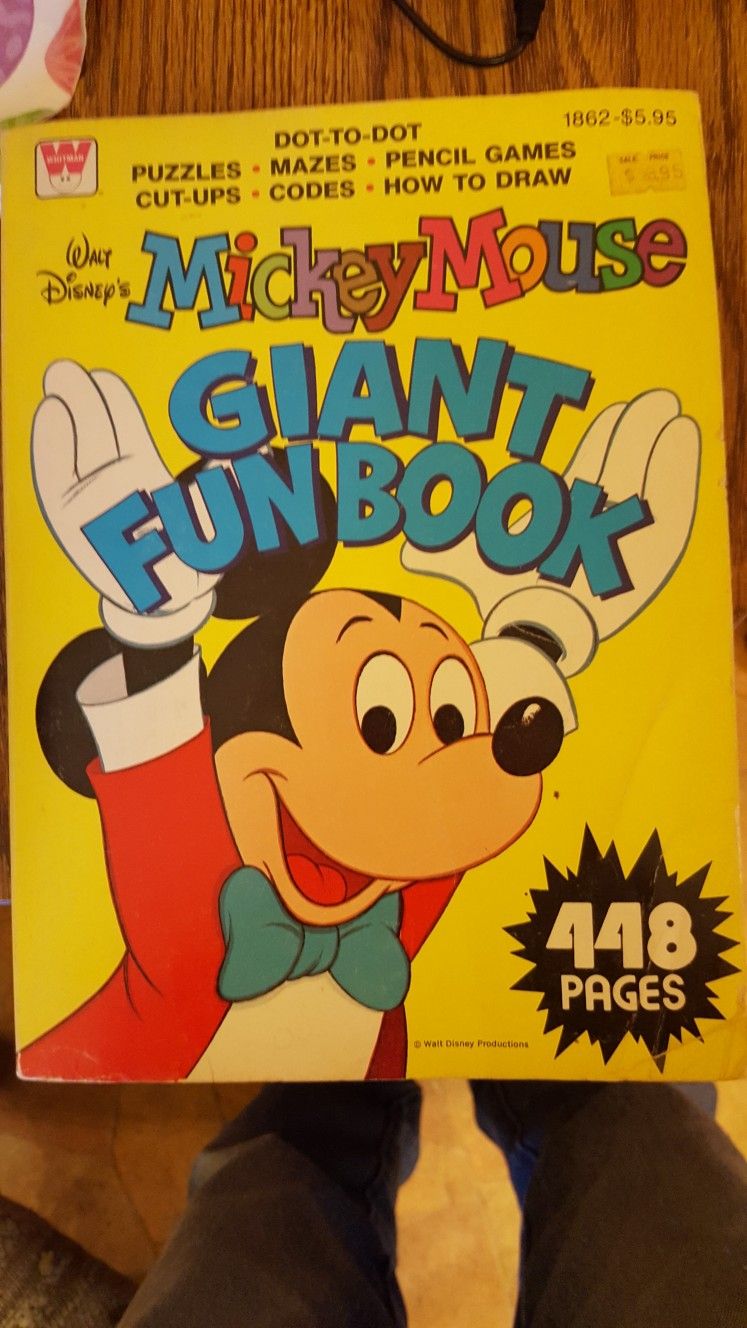 Mickey mouse Giant 448 Pages Fun Book, Never been Used