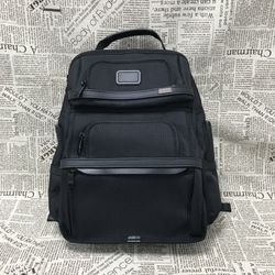TUMI Alpha Brief Backpack in black
