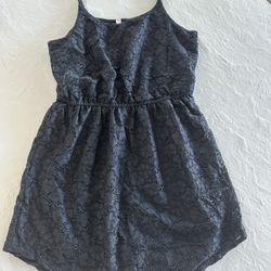 Xhilaration Black Floral Sleeveless Dress