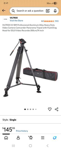 Viltrox vx-18 professional aluminum tripot $100