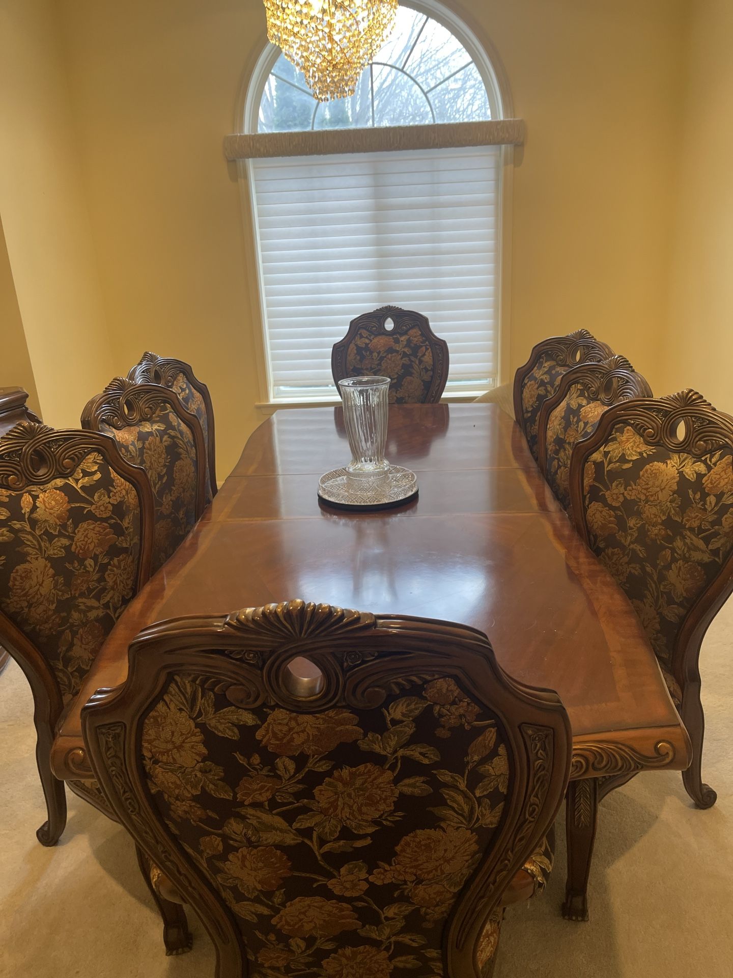 Michael Amini Luxury Dining Room Set – Complete Collection (Table, 8 Chairs, Buffet, Mirror)