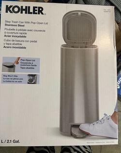 Kohler Stainless Steel Step Trash Can 2.1 Gal