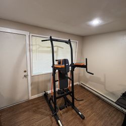 HARISON Chin Stand Exercise Power Tower With Bench Pull Up Bar Dip Station For Home Gym