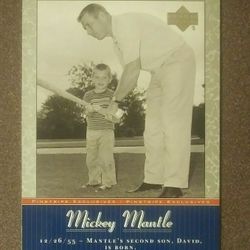 2001 Upper Deck Mickey Mantle New York Yankees N.Y. #MM19 Pinstripe Exclusives Son David Hall Of Fame HOF Vintage Collectible Sports MLB Sport