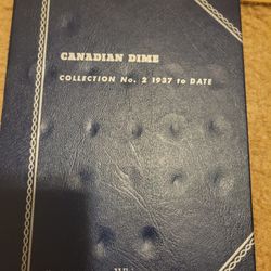 Collectible Canadian Silver Dime Album 