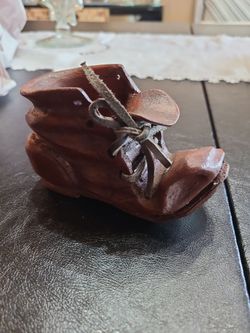 Hand Carved Wooden Shoe - pick up im Glenview or Grayslake