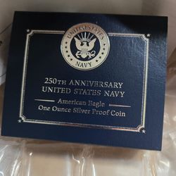 250th Anniversary US Navy American Eagle One Ounce Silver Proof Coin
