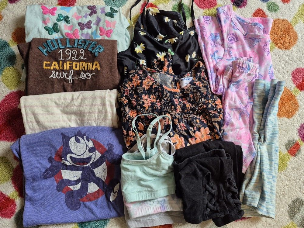 Girls Clothes Lot 14 - 16 Size Old Navy / Swim / Vintage Tees