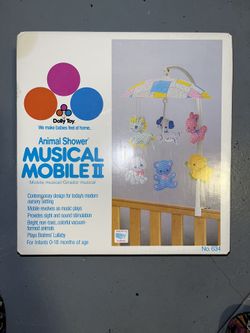 Vintage Animal Shower MUSICAL MOBILE