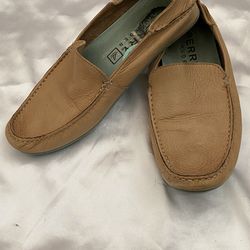 SPERRY  TOP SIDER  Tan Leather Driving Moc Loafer Women Size 8.5 Comfort Casual