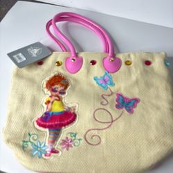 Fancy Nancy Disney Straw Tote Bag Purse Cute Pink