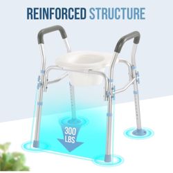 OasisSpace Stand Alone Raised Toilet Seat