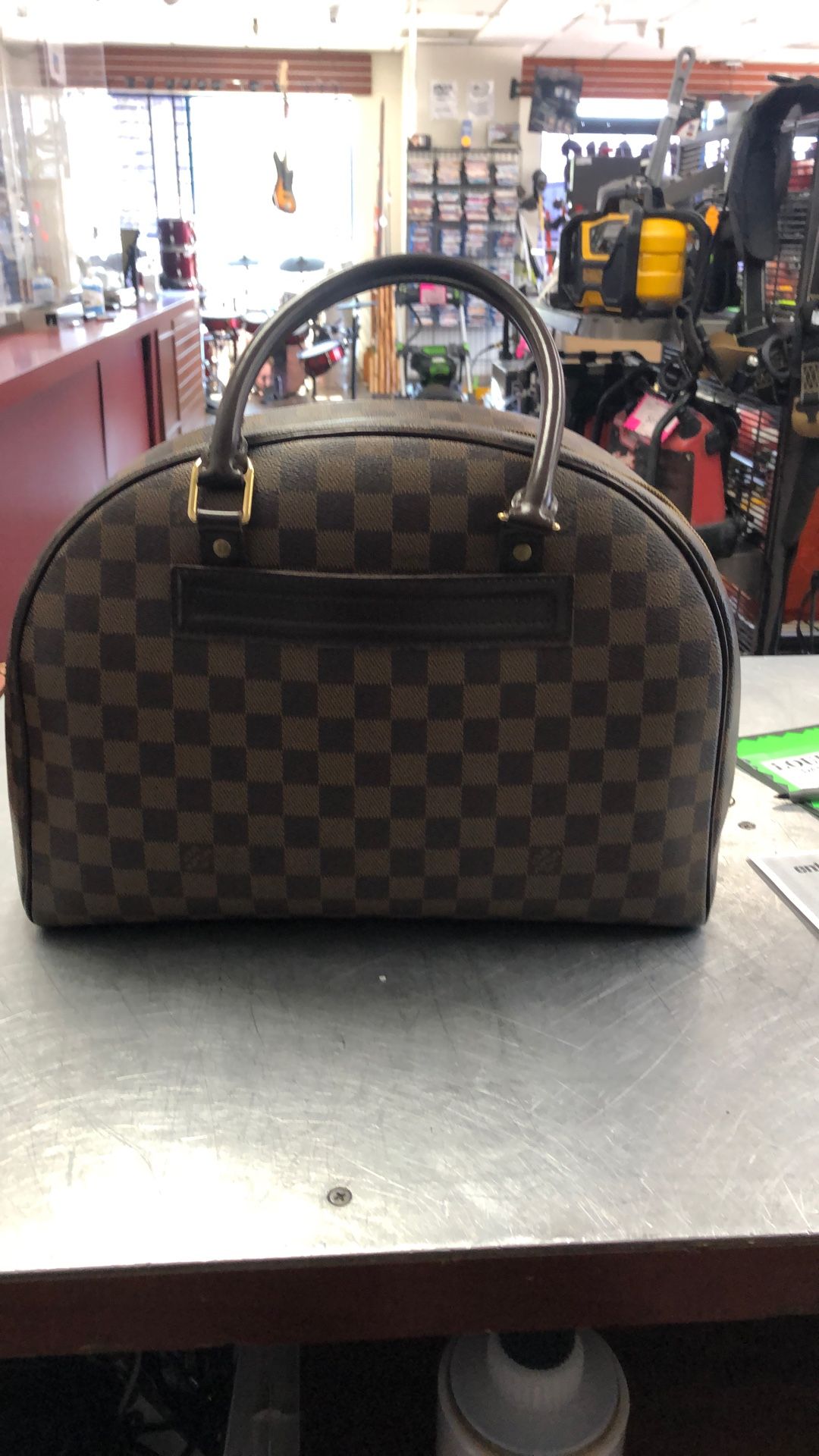 96091 Louis Vuitton NOLITA PM Damier Ebene Canvas Shoulder Bag 586897