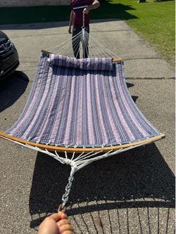 Striped Hammock with Pillow