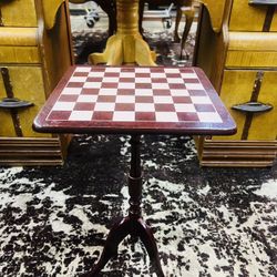 Vintage Wooden Chess Table Accent Piece