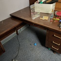 Vintage “L” Shaped Computer/office Desk 