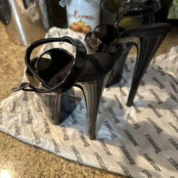 8 Inch High Hill Shoes. size 6