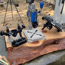 Dremel Drill press, Plunge Router, And Router Table